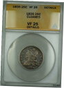 1835 キャップド バスト シルバー クォーター 25c コイン ANACS VF-25 詳細クリーニング済み1835 Capped Bust Silver Quarter 25c Coin ANACS VF-25 Details Cleaned(3)