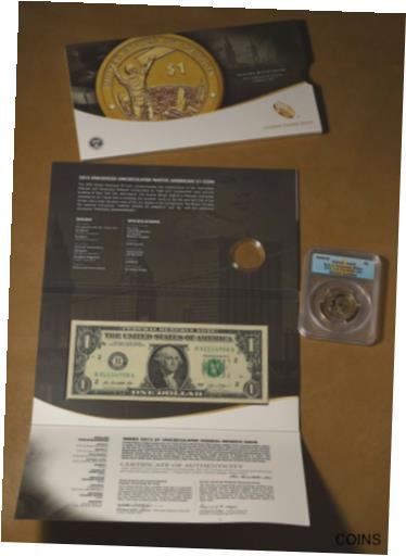  アンティークコイン コイン 金貨 銀貨  2015 Mohawk Ironworkers Coin & Currency Set OGP & ANACS EU69