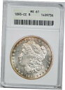 1893 CC $1 モルガン ドル ANACS MS 61 未流通カーソンシティミントの派手なコイン!1893 CC $1 Morgan Dollar ANA...
