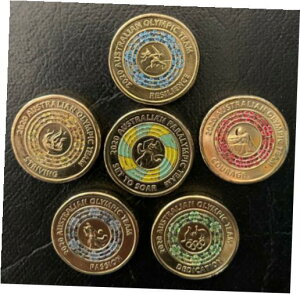 2020年東京オリンピック・パラリンピックカラー2ドル6枚セット カプセルUNC2020 Tokyo Olympic Paralympics Coloured $2 Dollar 6 Coins Set in Capsule UNC