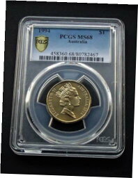 【極美品/品質保証書付】 アンティークコイン 硬貨 1994 Australia One $1 Dollar Coin - Mob of Roos - Elizabeth II PCGS Graded MS68 [送料無料] #oct-wr-011274-1659