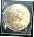 1981 オーストラリア、紋章 50 セント a/未流通コイン1981 AUSTRALIA, Coat of Arms 50 Cents a/UNCIRCULA...