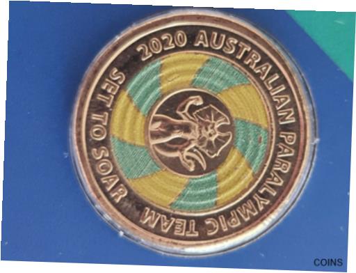 yɔi/iۏ؏tz AeB[NRC d Australia 2020 Tokyo Paralympics $2 dollar Coloured UNC Coin in RAM Folder [] #ocf-wr-011274-3239