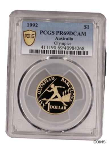  アンティークコイン コイン 金貨 銀貨  1992 $1 Coin ‘Olympics’ Australian Decimal $1 Coin PCGS Proof Grade PR69