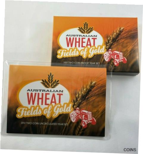 【極美品/品質保証書付】 アンティークコイン 金貨 2012 Wheat Fields of Gold - 1 Proof UNC Set (4 Coins) - RAM - Free Local Post 送料無料 gcf-wr-011274-896