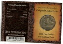 2008年紋章 UNC 1ドル硬貨「Sミントマーク」「シドニー」2008 Coat of Arms UNC $1 Dollar coin