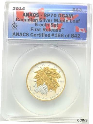 ڶ/ʼݾڽա ƥ    [̵] 2014 $3 Canadian Silver Maple Leaf RP70 DCAM ANACS