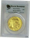 【極美品/品質保証書付】 アンティークコイン 金貨 2013 GOLD 1oz $50 AMERICAN BUFFALO BLACK DIAMOND COIN PCGS MINT STATE 70 [送料無料] #gct-wr-011641-407