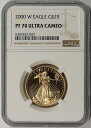 yɔi/iۏ؏tz AeB[NRC RC   [] 2000-W American Gold Eagle $25 Half-Ounce Proof PF 70 Ultra Cameo NGC 1/2 oz