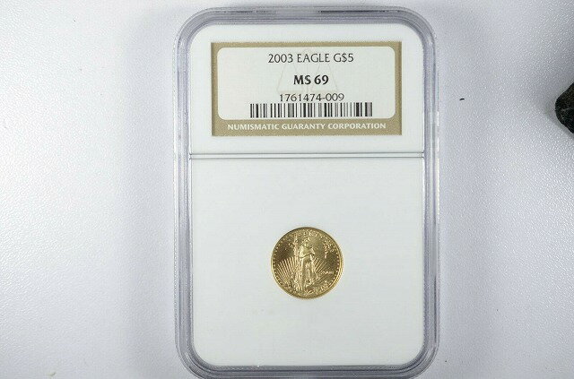 【極美品/品質保証書付】 アンティークコイン コイン 金貨 銀貨 [送料無料] 2003 $5 1/10 Oz American Gold Eagle MS69 NGC - L123.10