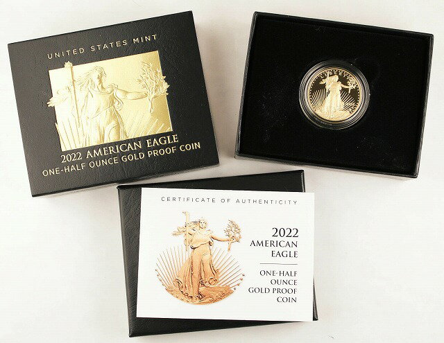 ڶ/ʼݾڽա ƥ    [̵] Fresh 2022 $25 1/2 Oz GOLD EAGLE PROOF COIN T2 Type 2 +OGP Ready to Ship (22EC)