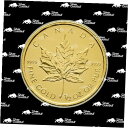 【極美品/品質保証書付】 アンティークコイン コイン 金貨 銀貨 送料無料 1/2 oz Random Year Canadian Maple Leaf Gold Coin Royal Canadian Mint-