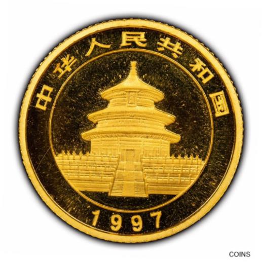 ڶ/ʼݾڽա ƥ    [̵] 1997 China 10 Yuan 1/10 oz Gold Panda Coin - Large Date - SKU-G1680