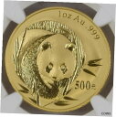 2003 1 オンス ゴールド チャイナ パンダ ミラーリング NGC MS692003 1 oz Gold China Panda Mirrored NGC MS69