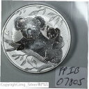 オーストラリア 2018 2オンス .999 シルバー コアラ & ベイビー 次世代 BU ラウンド #07805Australia 2018 2oz .999 Silver Koala & Baby Next Generation BU Round #07805