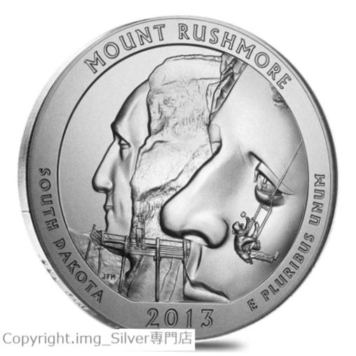 【極美品/品質保証書付】 アンティークコイン コイン 金貨 銀貨 [送料無料] 2013 Mount Rushmore South Dakota ATB 5oz Silver