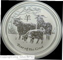 yɔi/iۏ؏tz AeB[NRC RC   [] 2015 P SILVER AUSTRALIA 5 OZ COIN $8 LUNAR YEAR OF THE GOAT IN CAPSULE