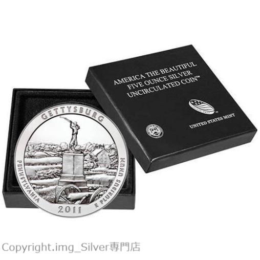 ڶ/ʼݾڽա ƥ    [̵] US Mint 2011-P 5 oz Gettysburg Silver Coin OGP COA America the Beautiful 3