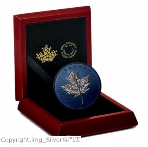 ڶ/ʼݾڽա ƥ    [̵] 2022 Blue Rhodium Maple Leaves in Motion $50 5OZ Silver Proof Coin ready to ship