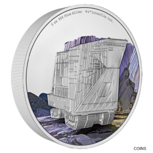 yɔi/iۏ؏tz AeB[NRC RC   [] 2022 Niue Star Wars Sandcrawler Colorized 5 oz .999 Silver Proof Coin 300 Made