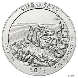 2014 P ATB シェナンドー国立公園 磨き仕上げ 5 オンス .999 シルバー BU OGP2014 P ATB Shenandoah National Park Burnished 5 oz .999 Silver BU OGP