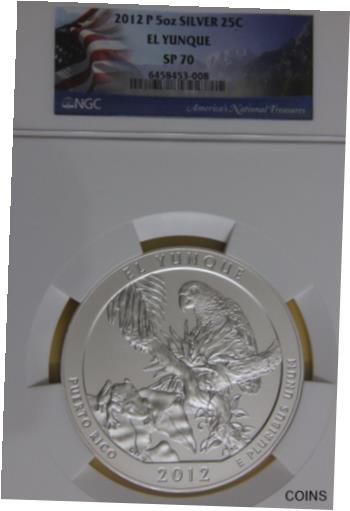 ڶ/ʼݾڽա ƥ    [̵] 2012 P SP 70 5 OZ Ounce Silver El Yunque Quarter NGC Graded Certified OCE 9008