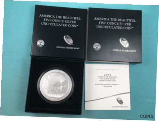 yɔi/iۏ؏tz AeB[NRC RC   [] 2015 Kisatchie America the Beautiful BURNISHED 5 oz Silver Coin