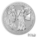 2019 シルバー アレゴリーズ ゲルマニア & コロンビア BU ラウンド - 5 オンス2019 Silver Allegories Germania & Columbia BU Round - 5 oz