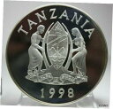  アンティークコイン コイン 金貨 銀貨  1998 5oz Sterling Silver Tanzania Serengeti Wildlife Wildebeest Coin 