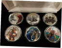 リサ パーカー コンプリート セット (6) 1 トロイオンス カラーライズド シルバー + COA & ケースLisa Parker COMPLETE SET (6) 1 Troy oz Colorized Silver + COAs & Case