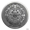 1 トロイオンス .999 ファインシルバー アステカ カレンダー ラウンド BU1 TROY OZ .999 FINE SILVER AZTEC CALENDER ROUND BU