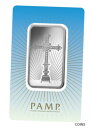 【極美品/品質保証書付】 アンティークコイン コイン 金貨 銀貨 送料無料 RARE 1 oz Pamp Suisse Romanesque Cross .999 Fine Silver Bar In Assay