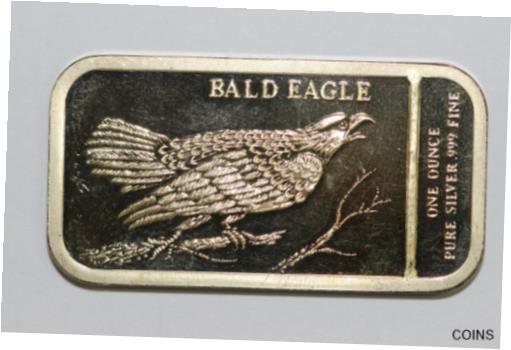 【極美品/品質保証書付】 アンティークコイン コイン 金貨 銀貨 [送料無料] 24k GP Audubon Society Bald Eagle 1 Troy Ounce Fine Silver 999 Bar MS (NUM7446)