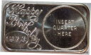  アンティークコイン コイン 金貨 銀貨  1973 Happy Birthday Insert Quarter Here Crabtree Mint 1 troy oz .999 silver bar