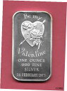 1トロイオンス.999シルバーアートバー1973「VALENTINE」-1 Troy oz. .999 Silver Art Bar 1973 “VALENTINE”-