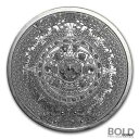 シルバー - 1オンス アステカ カレンダー ラウンドSilver - 1 oz Aztec Calendar Round