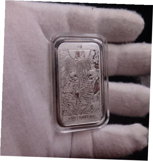 ڶ/ʼݾڽա ƥ    [̵] Tarot Card THE LOVERS 1 oz Silver .999 Fine Silver Bar RELEASE #1