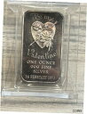 1973 1 オンス .999 シルバー ビー マイ バレンタイン バレンタインデー アート バー1973 1 oz .999 Silver Be My Valentine Valentine's Day Art Bar