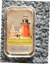 エナメル ライトハウス 1 オンス .999 シルバー バー ブロック アイランド ロードアイランド-ENAMELED LIGHTHOUSE 1 oz .999...