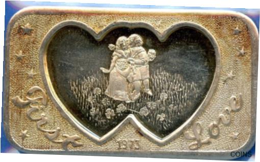 【極美品/品質保証書付】 アンティークコイン コイン 金貨 銀貨 [送料無料] 1 oz .999 Fine Silver Bar Vintage #89 - First Love 1973 Mother Lode Mint