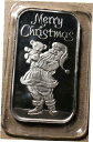 【極美品/品質保証書付】 アンティークコイン コイン 金貨 銀貨 [送料無料] 1995 Merry Christmas 1 Ounce .999 Silver Art Bar Sealed