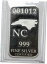 ڶ/ʼݾڽա ƥ    [̵] 1776 North Carolina 1/2oz Silver Bar 50 State Minimum Set By Federated Mint .999