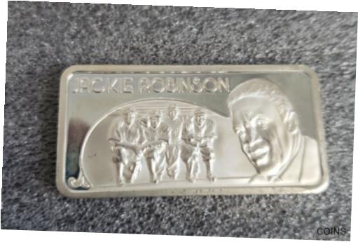 【極美品/品質保証書付】 アンティークコイン コイン 金貨 銀貨 [送料無料] Jackie Robinson Silver Art Bar Hamilton Mint 75P America s Greatest Even b1#16-