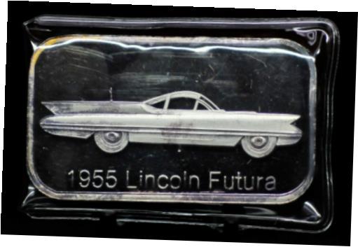 【極美品/品質保証書付】 アンティークコイン コイン 金貨 銀貨 送料無料 1955 Lincoln Futura Ford Concept Cars 1oz Silver Bar 081DUD