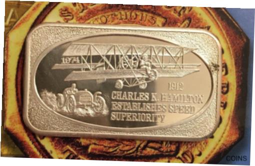 ڶ/ʼݾڽա ƥ    [̵] USSC-104 CHARLES HAMILTON AIRPLANE 999 SILVER ART BAR 1 TROY OZ ONLY ONE ON EBAY