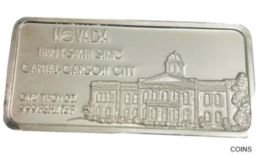 ڶ/ʼݾڽա ƥ  Carson City Nevada 36th State Hamilton Mint One Troy Oz Silver [̵] #sof-wr-011842-5800