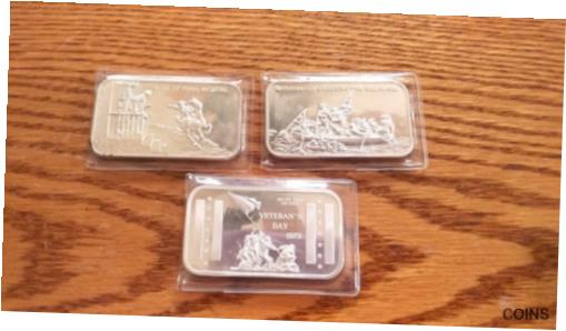 yɔi/iۏ؏tz AeB[NRC RC   [] 3 bar lot - 1 oz .999 Silver Art Bars MB03