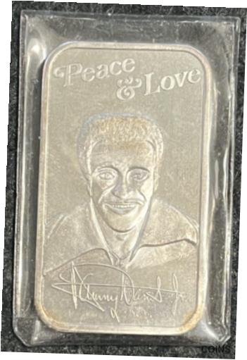 【極美品/品質保証書付】 アンティークコイン コイン 金貨 銀貨 送料無料 SCARCE Peace Love Sammy Davis Jr Silver Art Bar 1 oz .999 Fine Silver