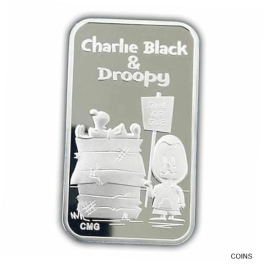 【極美品/品質保証書付】 アンティークコイン コイン 金貨 銀貨 [送料無料] Charlie Black & Droopy Dime or Dub 1 oz .999 Fine Silver Art Bar by CMG Mint