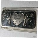 1974 ビー マイ バレンタイン、グレート レイク ミント 1 オンス 0.999 シルバー アート バー #SB821974 Be My Valentine, Great Lake Mint 1 Ounce .999 Silver Art Bar #SB82